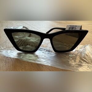 Le Specs Velodrome Black Cat-Eye Sunglasses